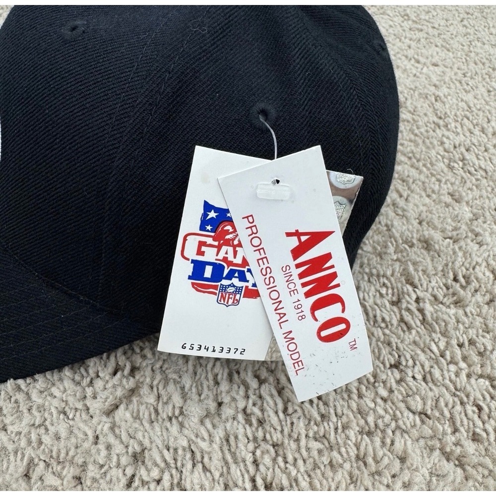 Tennessee Titans Hat Fitted 7 3/8 Annco Black Red Underbrim NFL Cap NEW NOS - Picture 4 of 8
